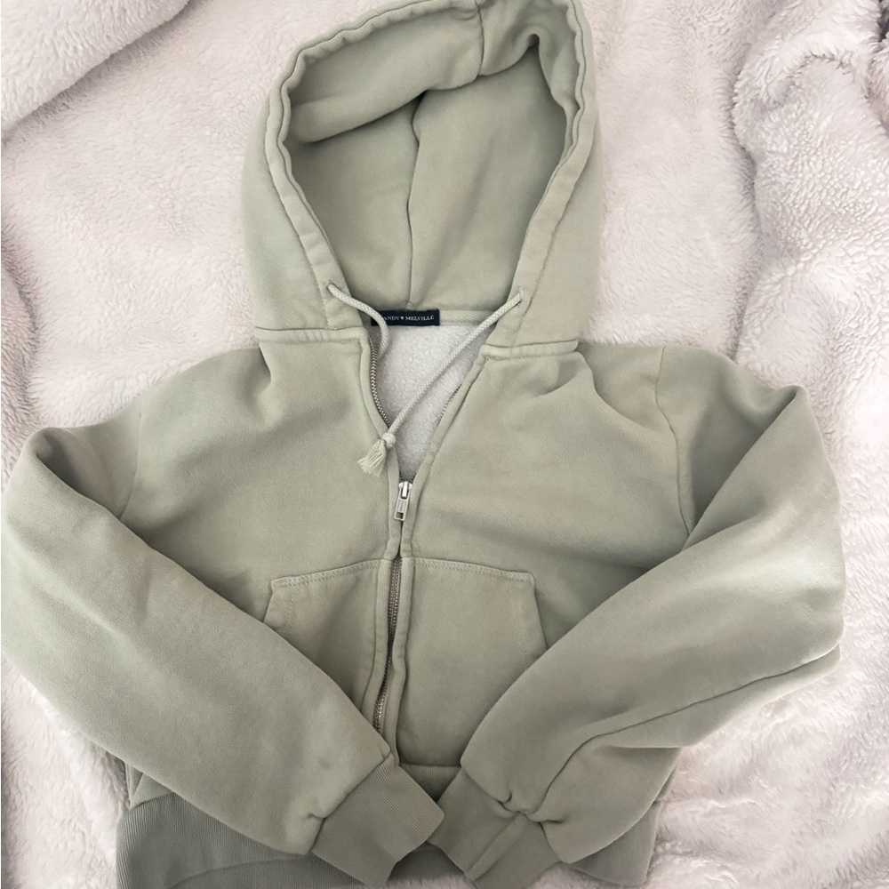 Brandy Melville Sage Green Hoodie